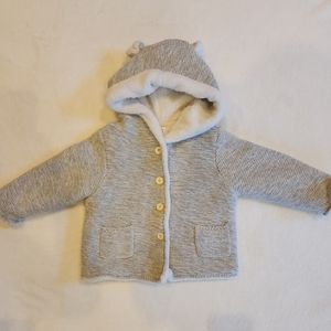 NWT Baby Gap Bear Hooded Sweater Jacket (18-24M)